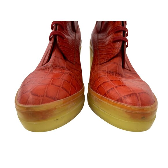 Alexander Wang Red Leather Heeled Boots Size 9.5 - Picture 10 of 10